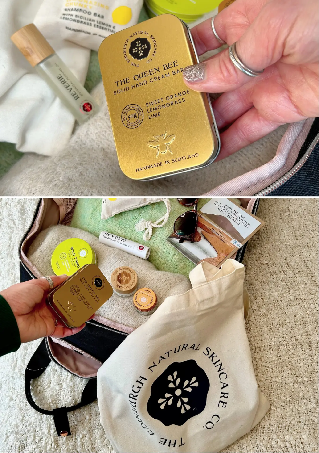 Natural skincare travel kit