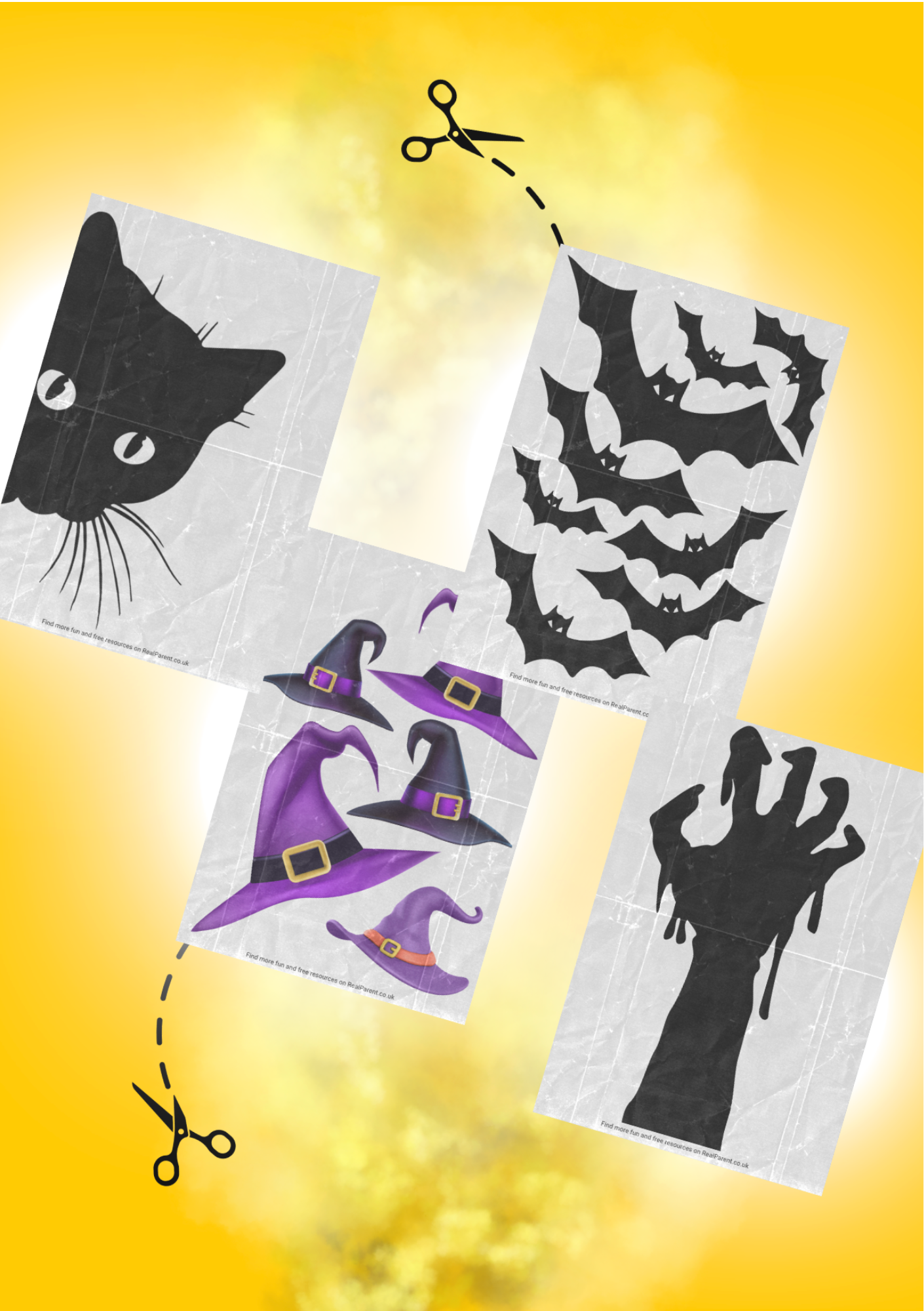 Halloween window silhouettes