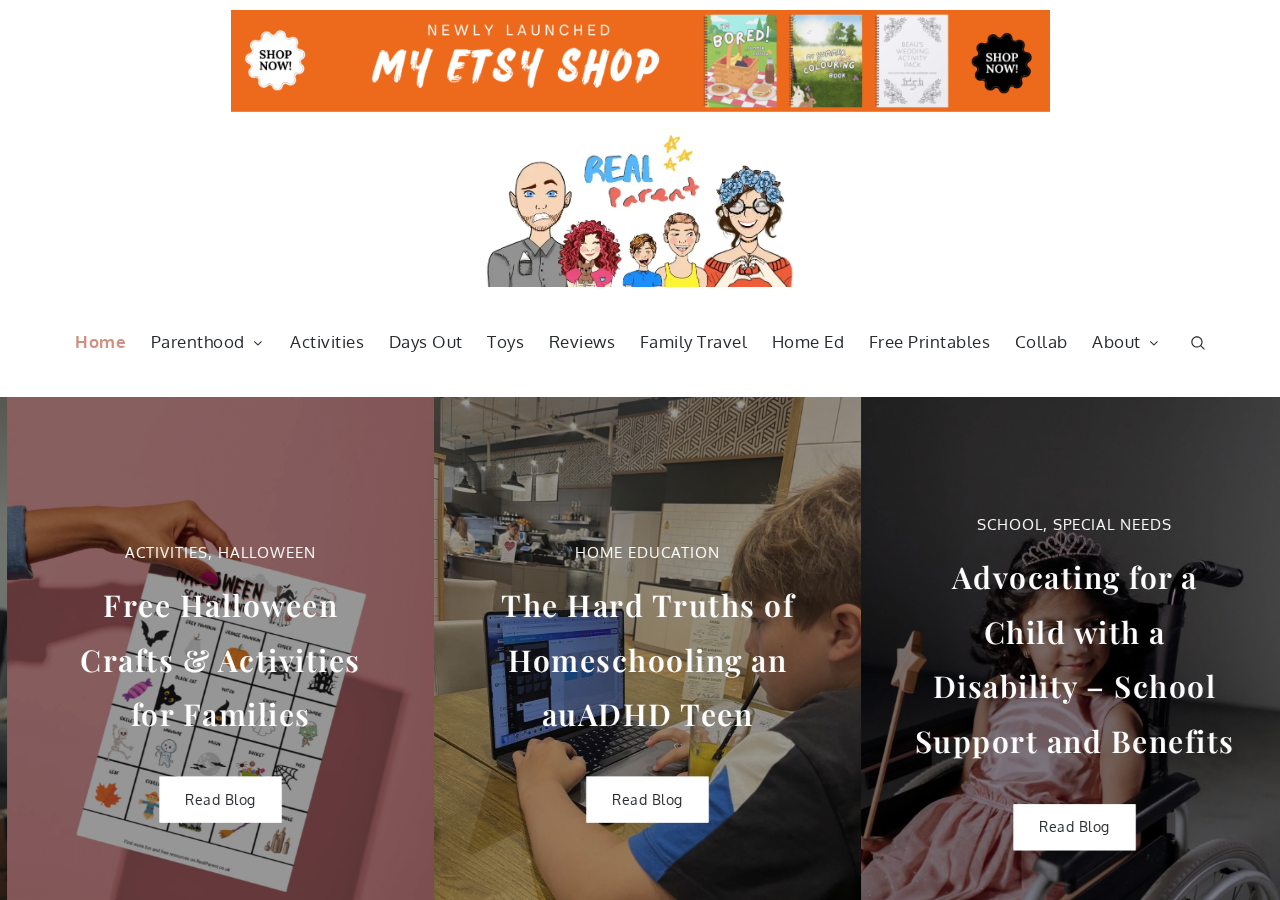 Real Parent homepage