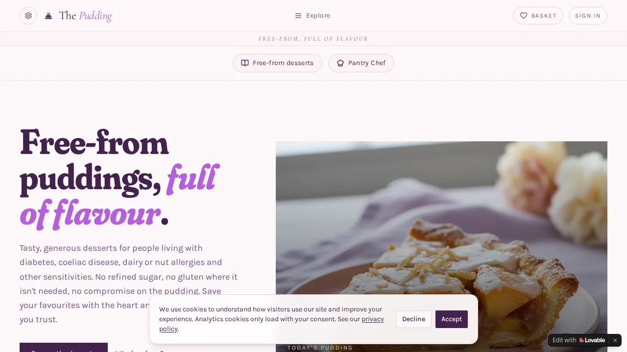 The Pudding homepage