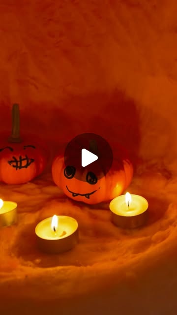 Glowing pumpkin decorations